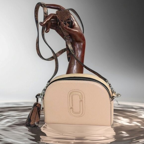 Marc Jacobs Shutter Camera Bag Inspired Camel Leather Structured Cross Body Bag - Picture 1 of 11